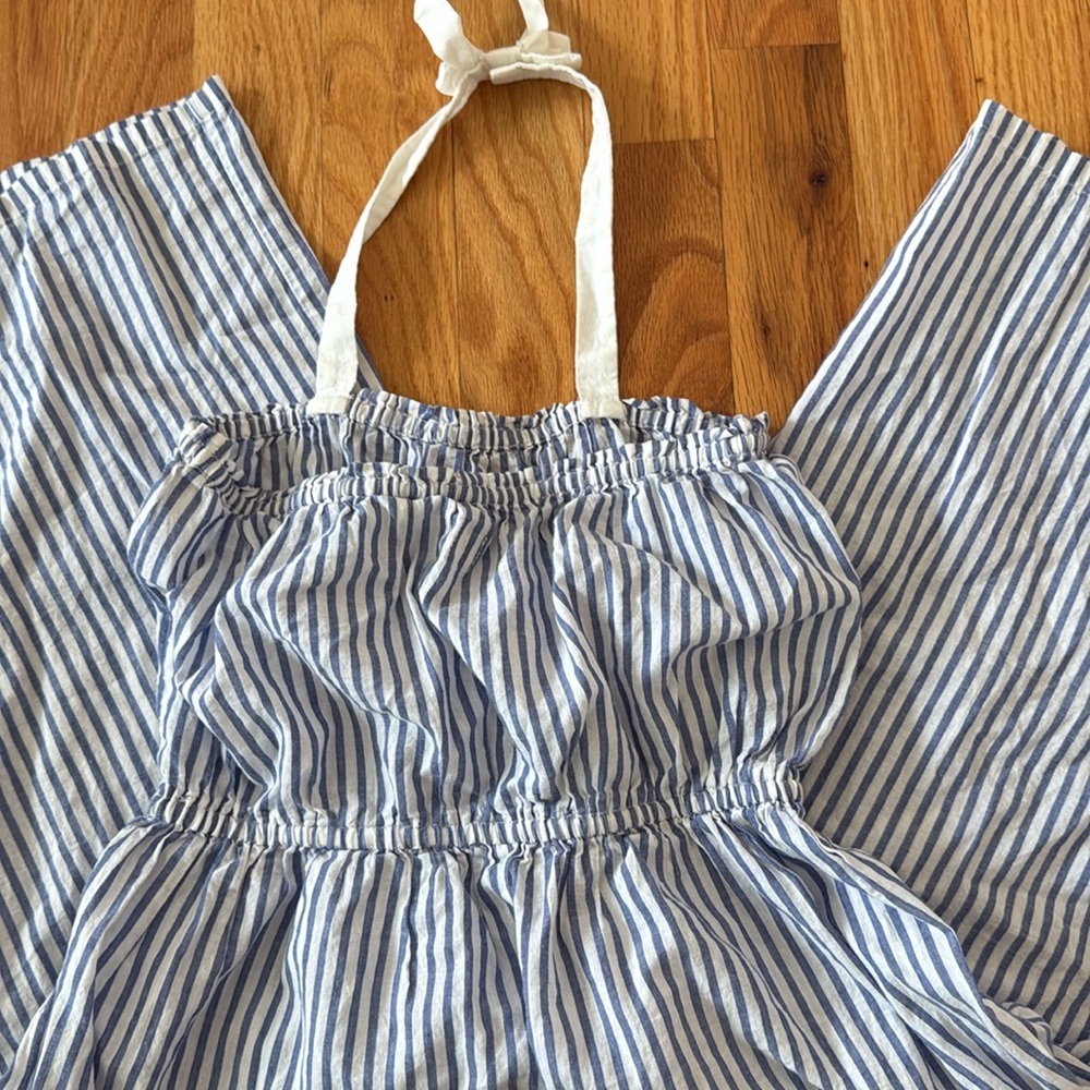 Janie and Jack Blue Striped Outfit - Picture 2 of 3